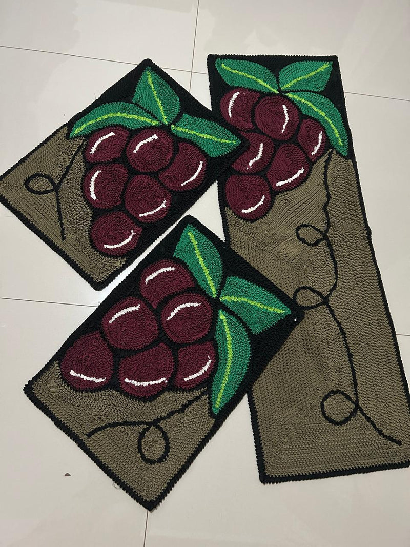 Kit Cozinha + Kit Banheiro 6 Tapetes Frufru - Promo Fim de Ano