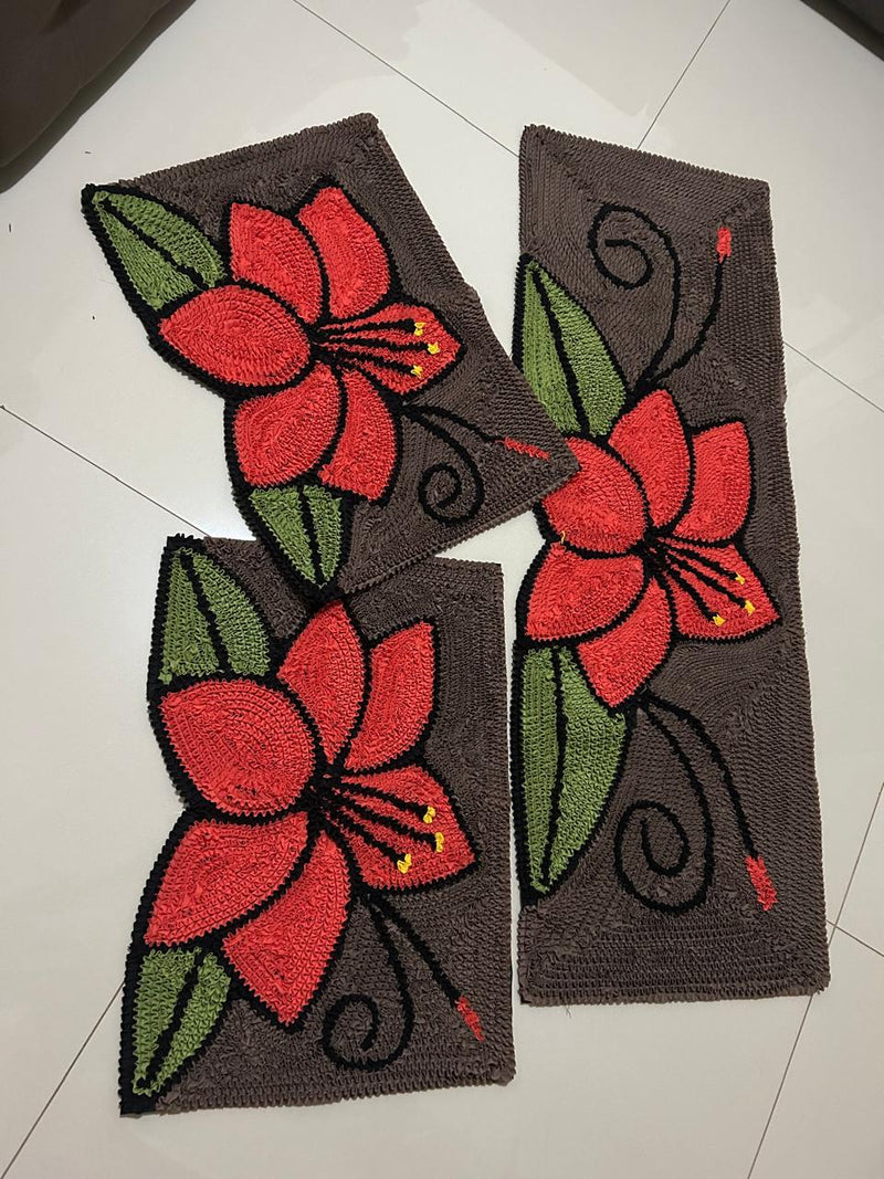 Kit Cozinha + Kit Banheiro 6 Tapetes Frufru - Promo Fim de Ano